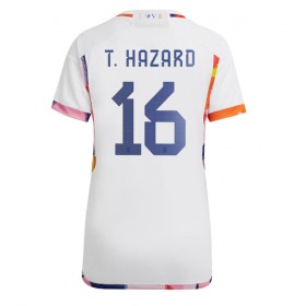 Belgien Thorgan Hazard #16 Borta Kläder Dam VM 2022 Kortärmad